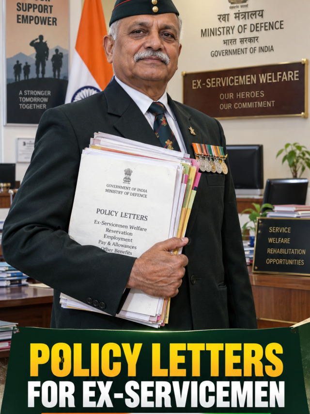 Policy Letters for Ex-Servicemen & Families: Welfare, Reservation, Jobs & Pay