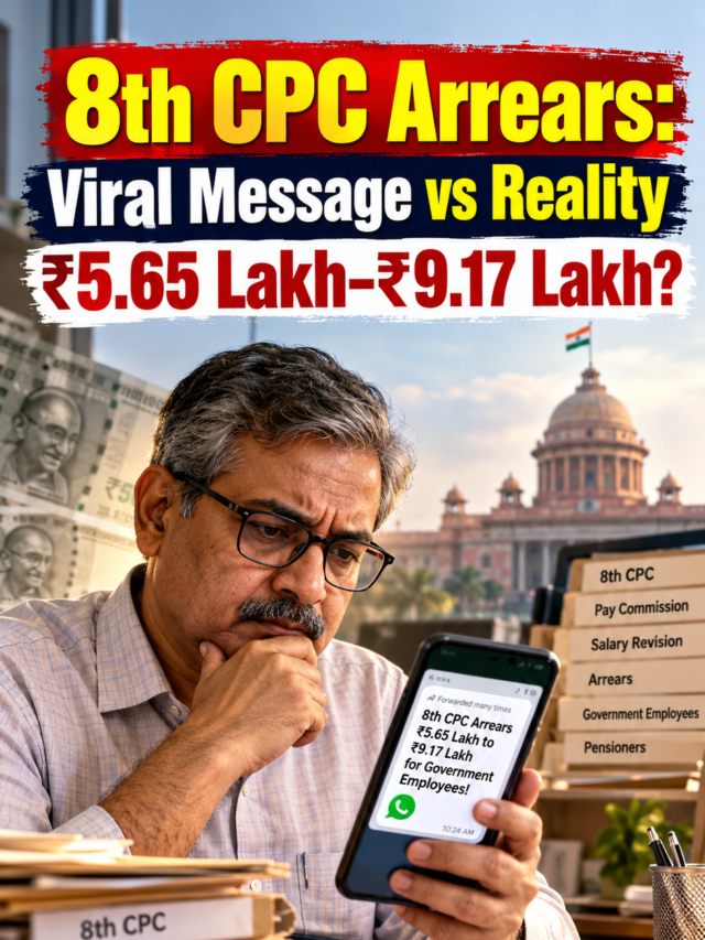 8th CPC Arrears Viral Message: ₹5.65 Lakh–₹9.17 Lakh Reality Explained